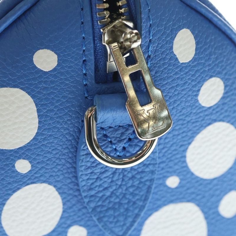 Louis Vuitton YK Speedy 20 Monogram Bag Yayoi Kusama Light Blue