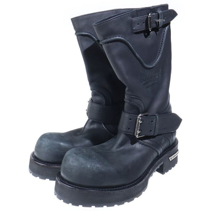 Balenciaga Venom Leather Long Boots Black
