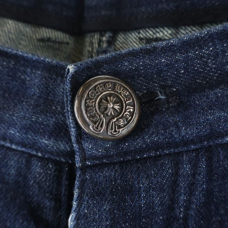 Chrome Hearts Old Dnm Pants Cross Button Fly Denim Indigo
