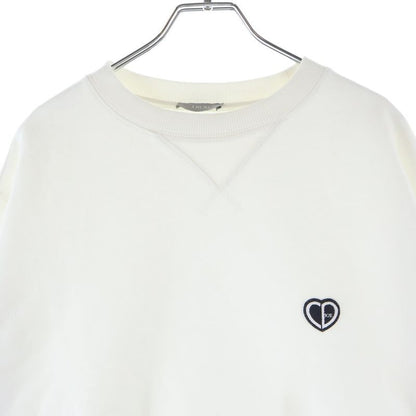 Dior Homme Front CD Logo Embroidery Crew Neck Sweatshirt White Sneaker