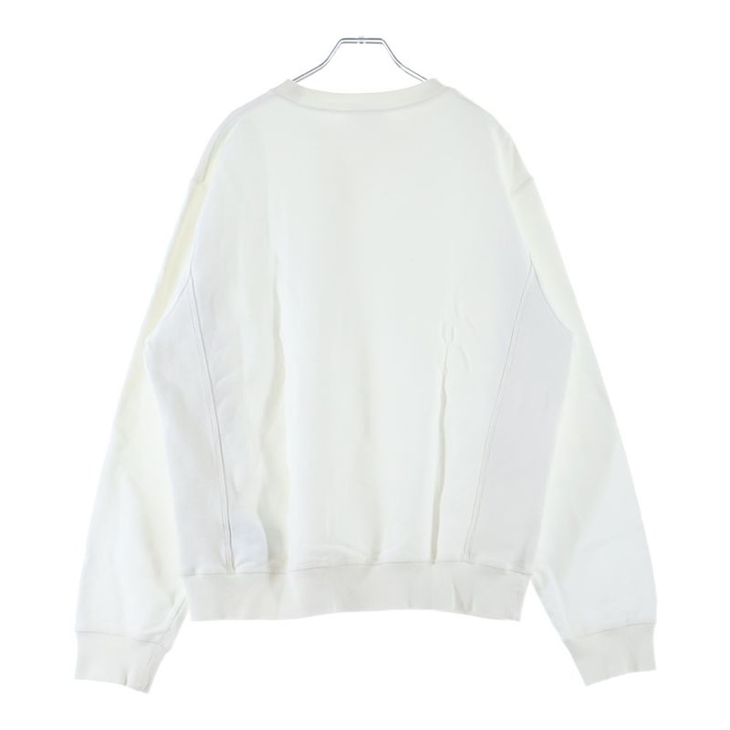 Dior Homme Front CD Logo Embroidery Crew Neck Sweatshirt White Sneaker