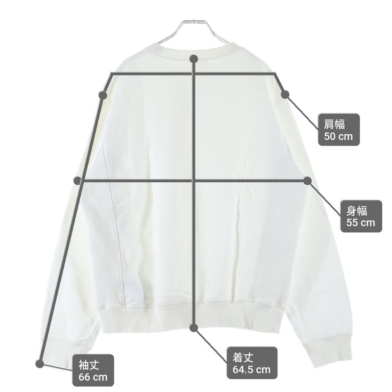 Dior Homme Front CD Logo Embroidery Crew Neck Sweatshirt White Sneaker
