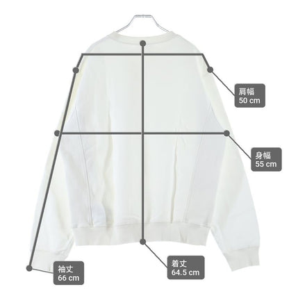 Dior Homme Front CD Logo Embroidery Crew Neck Sweatshirt White Sneaker