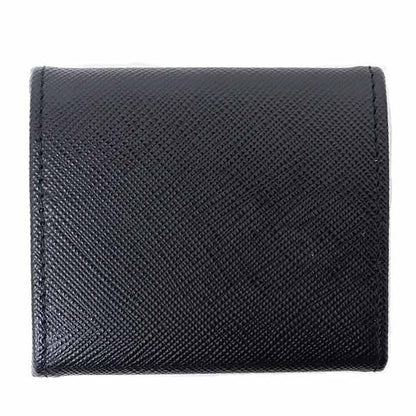 Prada Saffiano Triangle Coin Purse Black