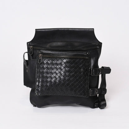 Bottega Veneta Intrecciato 2-Way Belt Bag Black Calfskin Gunmetal