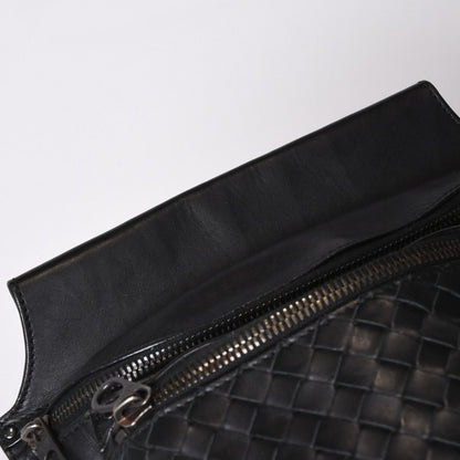 Bottega Veneta Intrecciato 2-Way Belt Bag Black Calfskin Gunmetal — view 6
