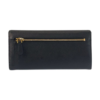 Prada Saffiano Black Pink Leather Wallet