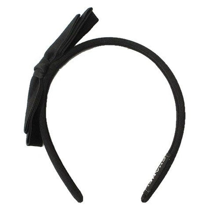 Chanel Ribbon Headband Satin Black Hair