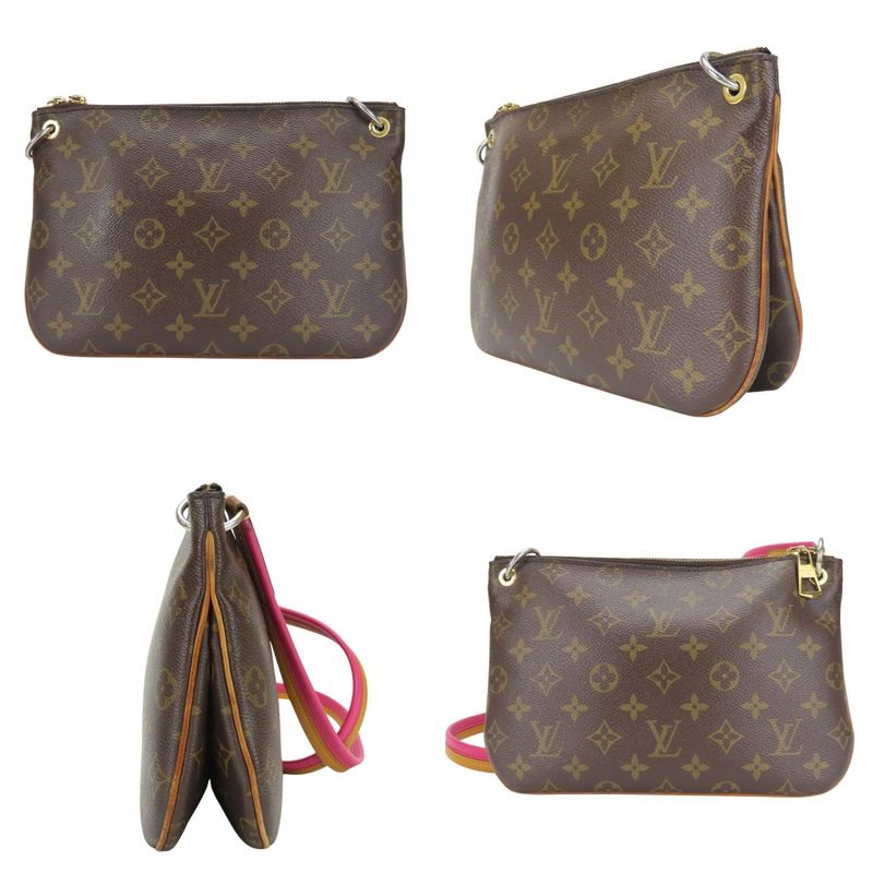 Louis Vuitton Shoulder Bag Loretta Monogram Leather Hot Pink Brown