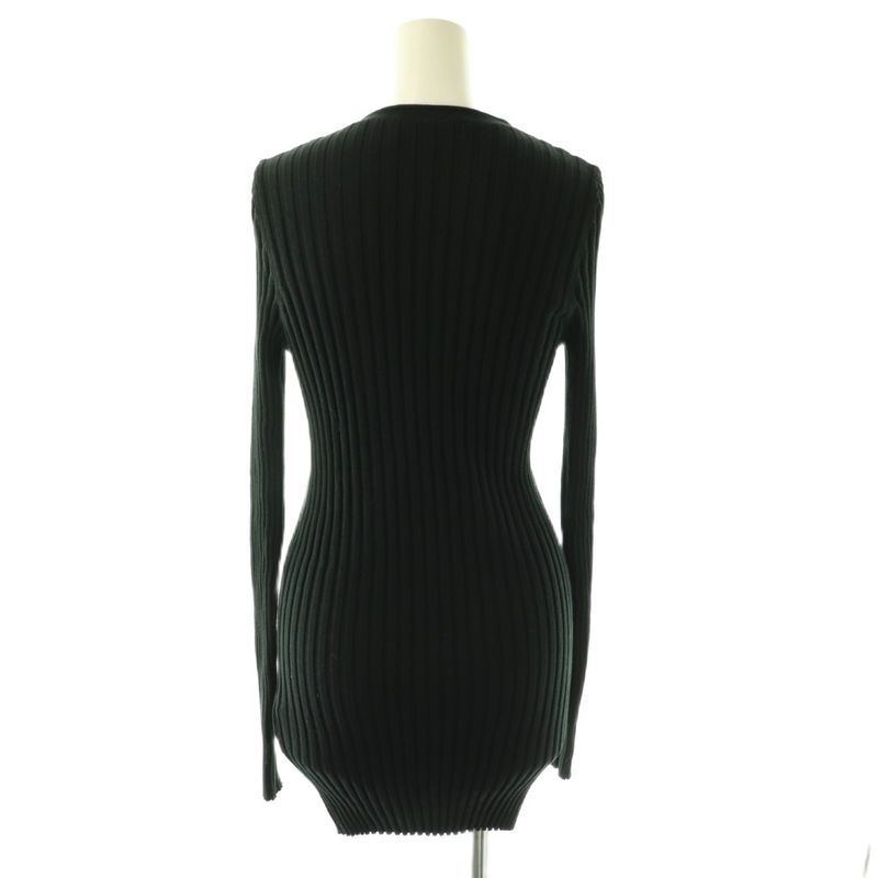 Dolce & Gabbana Cardigan Rib Knit V-neck 38 Black DF