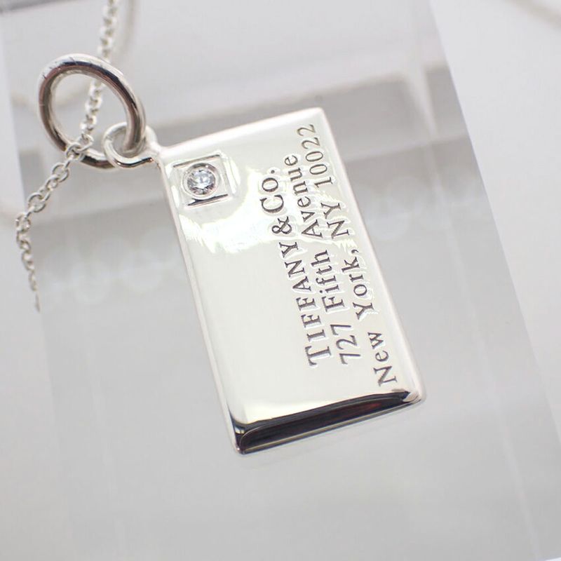 Tiffany & Co 925 New York Diamond Letter Plate Pouch