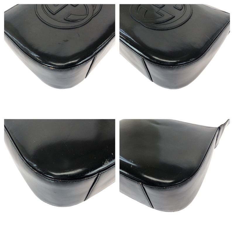 Gucci Interlocking Black Enamel 007 Shoulder Bag