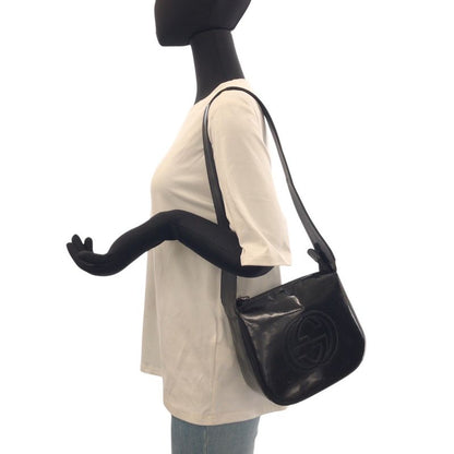 Gucci Interlocking Black Enamel 007 Shoulder Bag