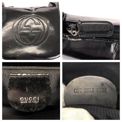 Gucci Interlocking Black Enamel 007 Shoulder Bag