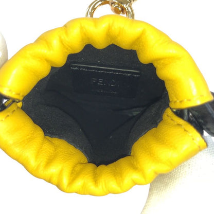 Fendi Yellow Black Gold Leather Pouch Phone