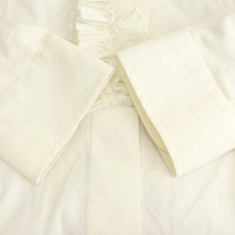 Dolce & Gabbana Shirt Ruffle Cotton 40 White SS