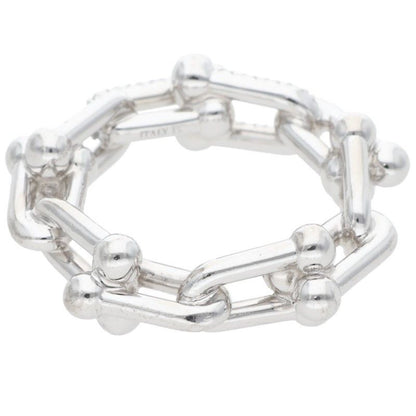 Tiffany & Co Ha Deware 18K White Gold Diamo Lulink Ring