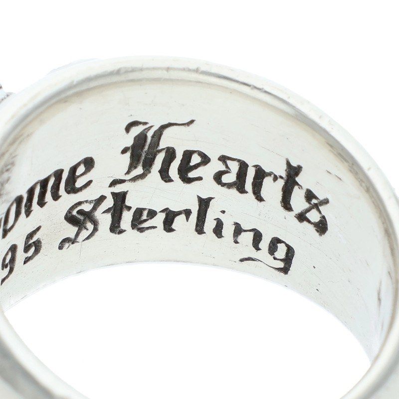 Chrome Hearts Heart in Band Silver Ring