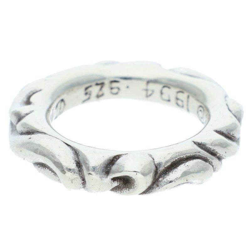 Chrome Hearts Scrl Band Scroll Silver Ring
