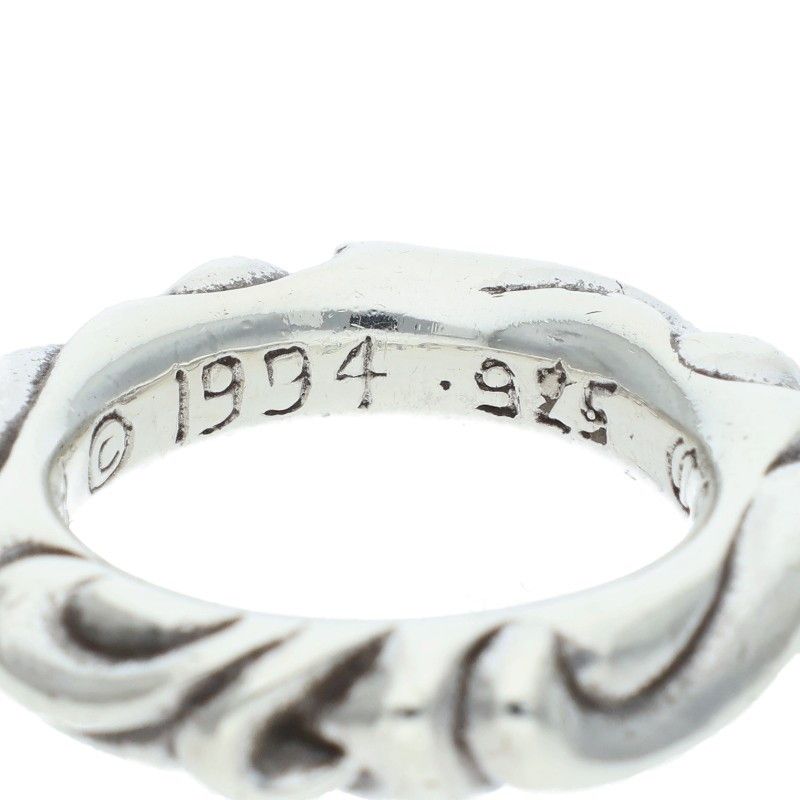 Chrome Hearts Scrl Band Scroll Silver Ring