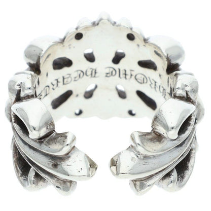 Chrome Hearts Dbl Flrl Crs Double Floral Cross Silver Ring