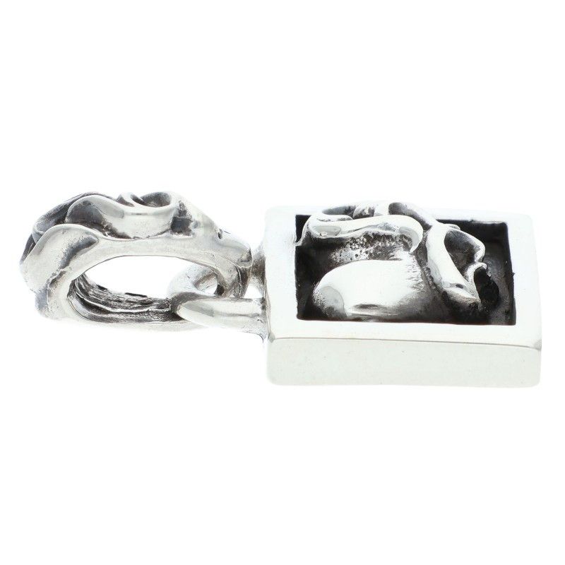 Chrome Hearts Framed Heart Silver Necklace Top