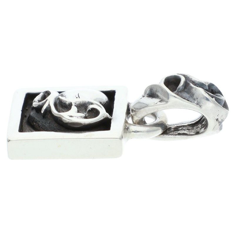 Chrome Hearts Framed Heart Silver Necklace Top