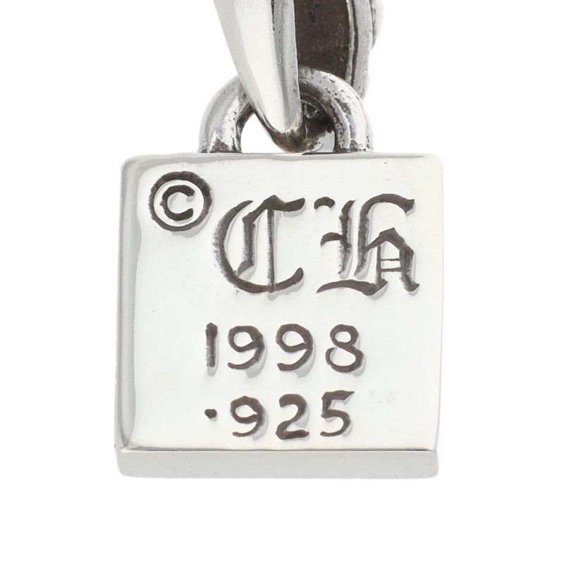 Chrome Hearts Framed CH Plus Charm Silver Necklace Top