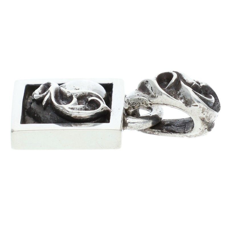 Chrome Hearts Framed Heart Silver Necklace Top