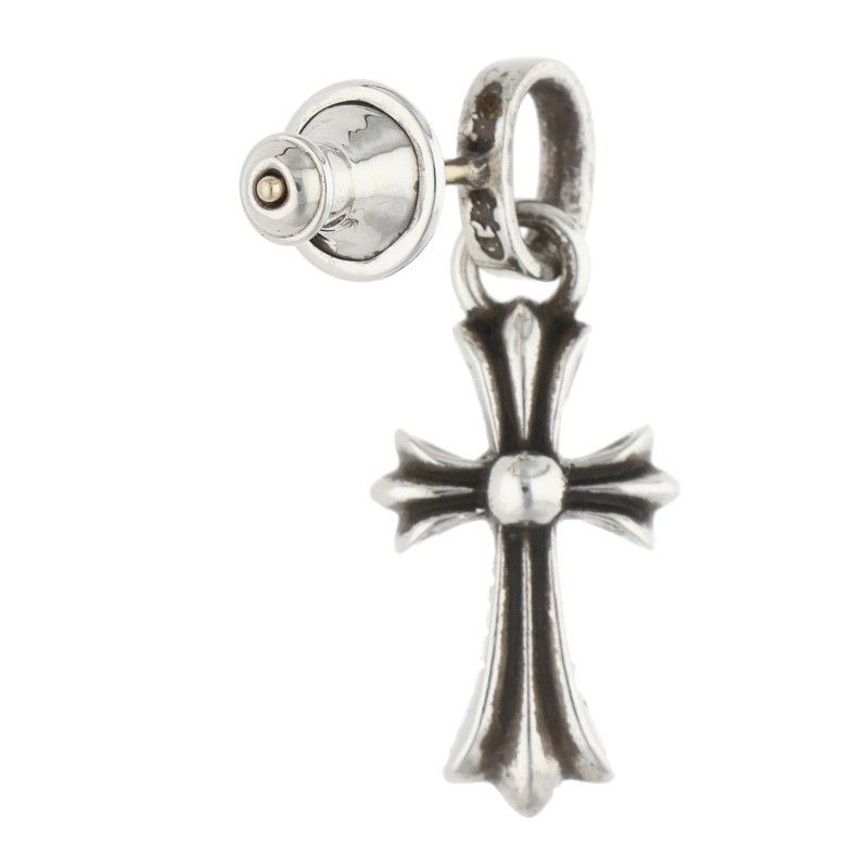 Chrome Hearts Bby Pprchn Baby Fat Drop Silver Earrings