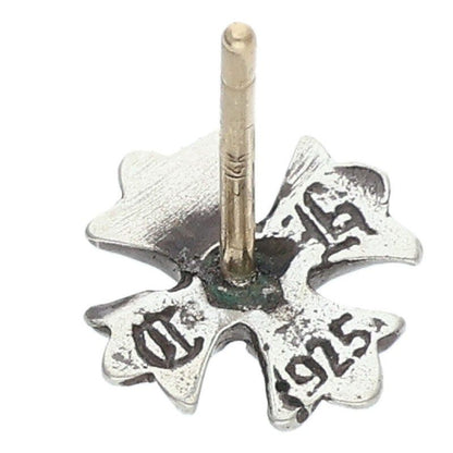Chrome Hearts No2 CH Pls Dia Plus Stud 1 Diamond Silver Earrings Clear