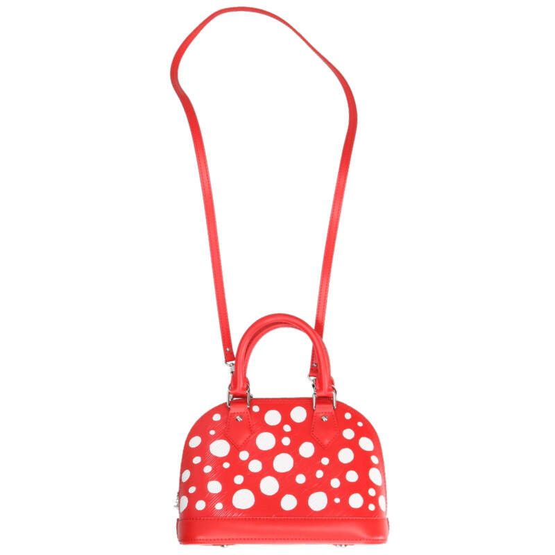 Louis Vuitton YK Alma BB Epi Infinity Dot 2-Way Handbag Red White Yayoi Kusama — view 2