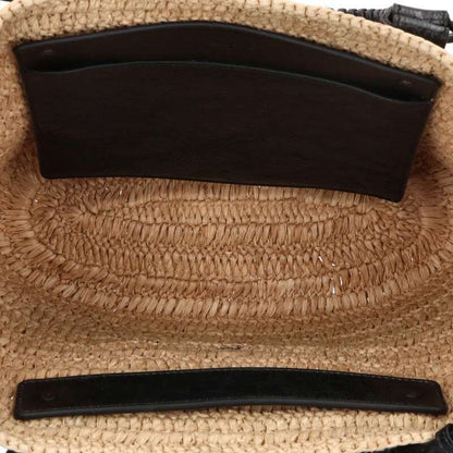 Balenciaga le City Raffia Lamb Skin 2-Way Handbag Beige Black