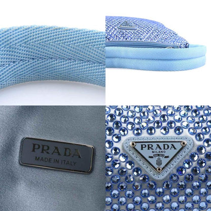 Prada Handbag Silk Blue