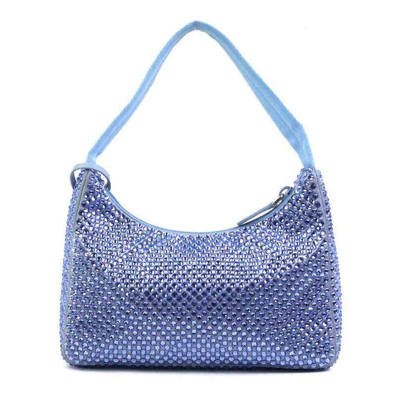 Prada Handbag Silk Blue