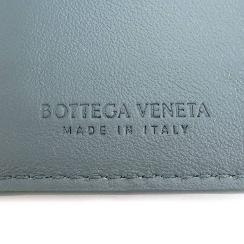 Bottega Veneta Card Case Leather Gray