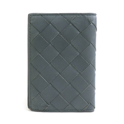 Bottega Veneta Card Case Leather Gray