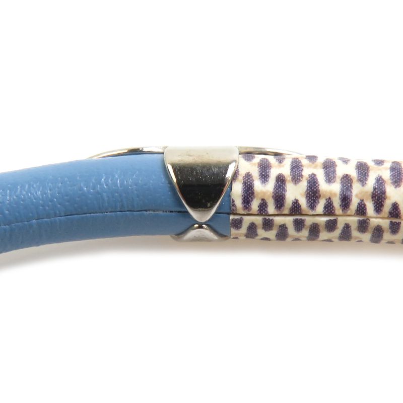 Louis Vuitton Bracelet Daily Leather Canvas Ivory Blue