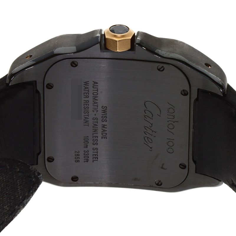 Cartier Santos Watch SS Fabric Leather