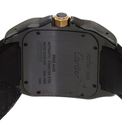 Cartier Santos Watch SS Fabric Leather