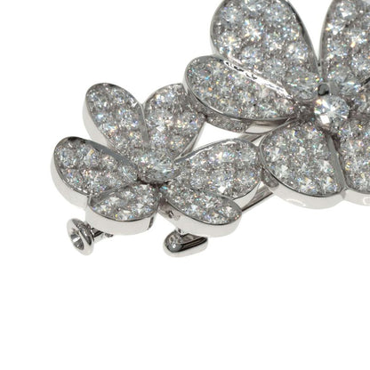 Van Cleef & Arpels Frivole Diamond Brooch 18K White Gold