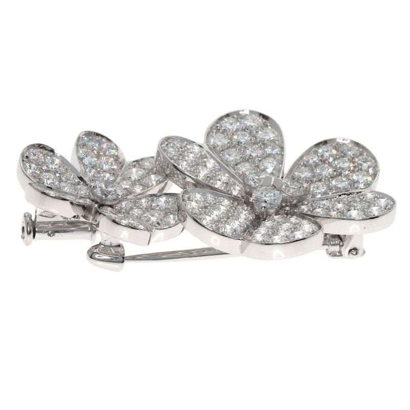 Van Cleef & Arpels Frivole Diamond Brooch 18K White Gold