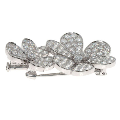 Van Cleef & Arpels Frivole Diamond Brooch 18K White Gold