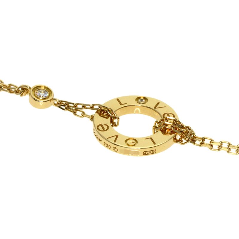 Cartier Love Circle Diamond Bracelet 18K Yellow Gold