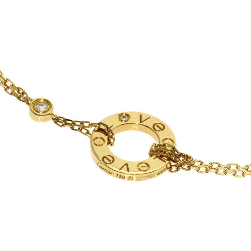 Cartier Love Circle Diamond Bracelet 18K Yellow Gold