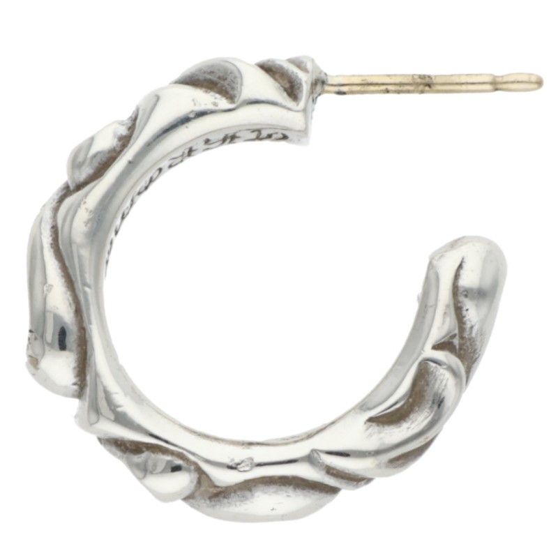 Chrome Hearts Hoop Scrool 1 Scroll Hop Silver Earrings