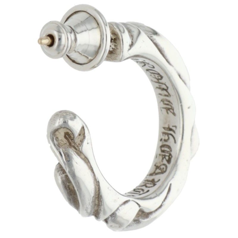 Chrome Hearts Hoop Scrool 1 Scroll Hop Silver Earrings