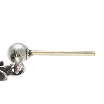 Chrome Hearts Tny CH Pls 1 Rby Tiny Ech Plus Drop Ruby Silver Earrings Red