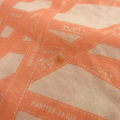 Hermes Martin Margiela Era Bolduc Ribbon Pattern Top Short Sleeve Beige