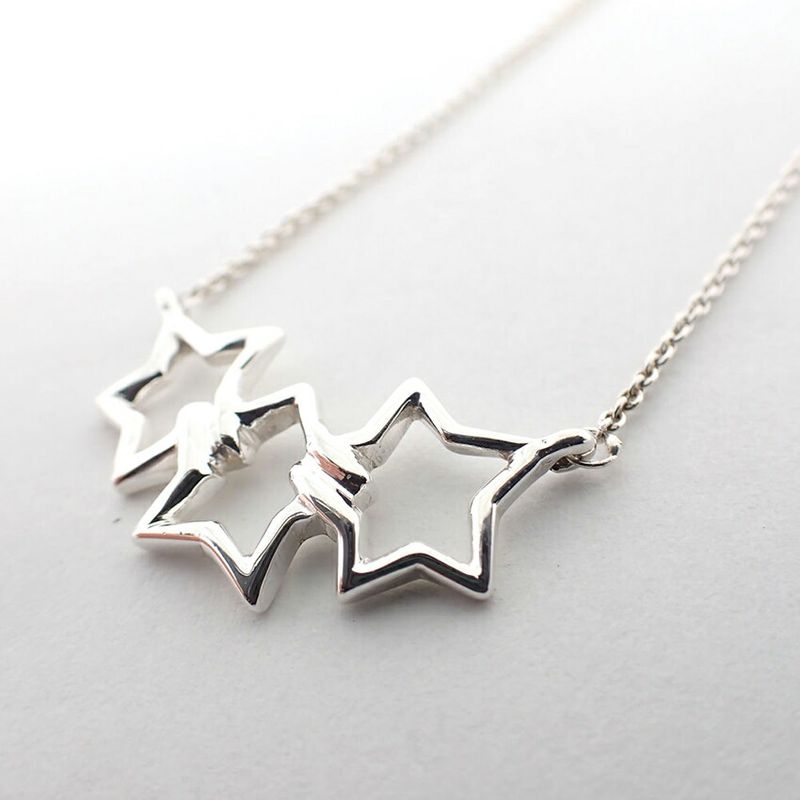 Tiffany & Co 925 Triple Star Necklace